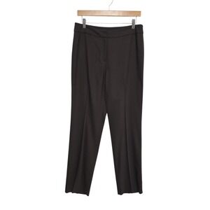 Eileen Fisher Womens Small Washable Flex Ponte Pintuck‎ Pant in Dark Brown